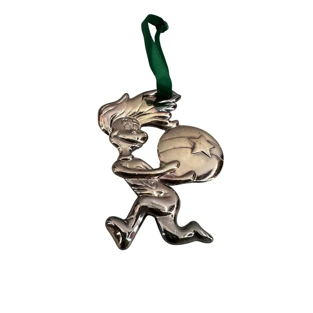 Vintage Dr Seuss Silver Plate Ornaments 9pc lot Cat in the Hat Thing Fish